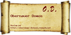 Obernauer Domos névjegykártya